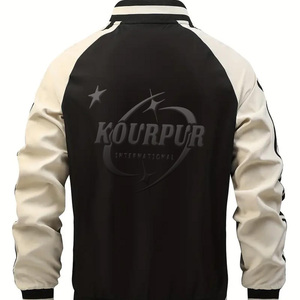 Chaqueta universitaria Unisex de alta calidad para hombre, cómoda tela de lona, ropa deportiva de dos tonos con precio bajo - Product Image 2