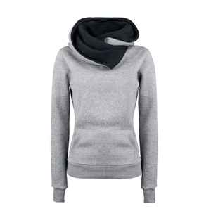 Sweat à capuche personnalisé pour femme, hiver, décontracté, coton lourd, col cheminée, chaud et doux, disponible en plusieurs couleurs et motifs - Product Image 5