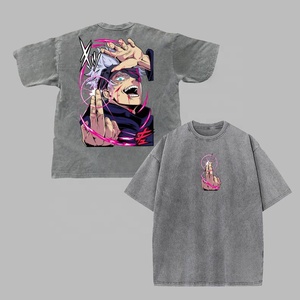 เสื้อยืดไมโครไฟเบอร์คอตตอนสตรีทแวร์ทรงโอเวอร์ไซส์ ไหล่ตก พิมพ์ลายคุณภาพสูง เสื้อยืดเนื้อหนาสำหรับผู้ชาย - Product Image 2