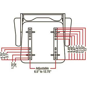 Siège compact pour tracteur, chariot élévateur, tondeuse à gazon, chargeur avec rails coulissants - Product Image 6