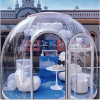 Dôme géodésique transparent d'extérieur de 3,6 m, petit igloo, tente de restaurant, tente de jardin transparente, dômes igloo pour salle à manger/café