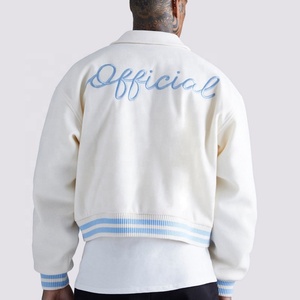 OEM personalizado Chenille bordado parches de lana de la escuela secundaria Bomber béisbol Letterman Varsity chaqueta para los hombres de la Universidad - Product Image 3