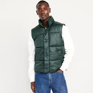 Vente chaude Automne Sans Manches Puffer Gilet Léger À Capuche Matelassé Vers Le Bas Puffer Hommes Zipper Puffer Gilet - Product Image 1