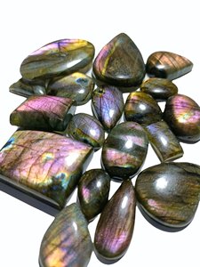 Piedra de cabujón de piedras preciosas sueltas de labradorita púrpura para hacer joyas, anillo colgante, collar, pulsera - Product Image 6