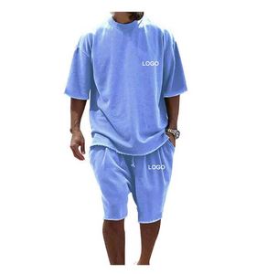 Camiseta y conjunto corto de algodón de manga corta, ropa de moda de verano para hombre, ropa informal de manga corta informal de verano para hombre, camiseta para hombre - Product Image 4