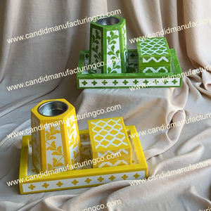 Low Priced <b>Mother</b> of Pearl Round Serving Tray New Design Wood Novelty <b>Gifts</b> for Special Occasions-Eid Ramadan Wedding Christmas - Product Image 3