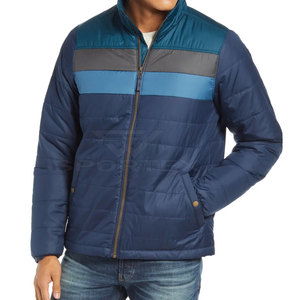 Chaqueta acolchada de poliéster impermeable de temporada de invierno con logotipo personalizado para hombre con cuello levantado para uso en exteriores disponible al por mayor - Product Image 1