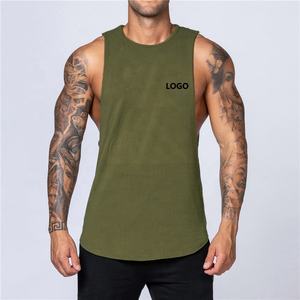 Débardeur d'entraînement de gymnastique pour hommes sans manches personnalisé gilet de vêtements de sport décontractés avec logo avant pour musculation Fitness - Product Image 5