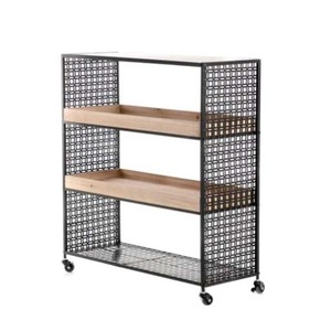 Hotel Restaurant Furniture Luxury Metal Table Kitchen Food Tea Coffee Serving <b>Trolley</b> Metal and Wood Table <b>Trolley</b> - Product Image 6
