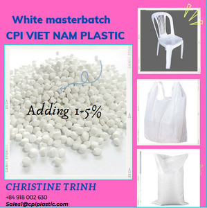 Masterbatch blanc de dioxyde de titane TiO2 CP05 de haute qualité, 70% de dioxyde de titane, petites granules, pour application de soufflage de film porteur LDPE+LLDPE, 1%-5% - Product Image 3