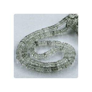 ลูกปัดเฮอิชิอะเมทิสต์สีเขียวธรรมชาติขนาด17นิ้วเส้นเรียบสำหรับทำเครื่องประดับขนาด5ถึง6มม. รูปร่างเป็นชั้น - Product Image 4