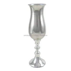 Vase en métal carré transparent de luxe Design moderne haut de gamme Vase de table pour arrangement floral de Noël Zahid Exports Inde - Product Image 6