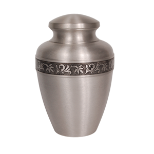 Urne commémorative de bande florale de cercueil en laiton remarquable pour des adultes urne décorative de souvenir funéraire en métal de conception agréable - Product Image 5