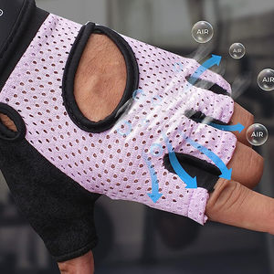 Fitness haltérophilie demi-doigt gants de gymnastique matériau PU respirant unisexe sport gants de gymnastique et d'équitation - Product Image 5