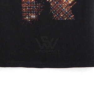 Diseña tu propio logotipo Camiseta de diamantes de imitación para hombre Último diseño 100% algodón Loose Fit Impreso Camiseta de diamantes de imitación para hombres - Product Image 6