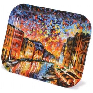 ถาดโลหะทรงแม่น้ำอาฟุกทรงสี่เหลี่ยมขนาด233X307มม. ถาดใส่กาแฟไข่มุกและชาสไตล์อาหรับสำหรับเสิร์ฟอาหาร - Product Image 4