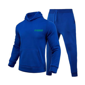 Conjunto Deportivo Unisex Behram International, Sudadera con Capucha y Pantalones de Chándal 100% Algodón, Grueso, Ecológico, Transpirable, Tallas Grandes - Product Image 1