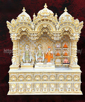 Grand Mandir Swaminarayan BAPS USA, en bois de teck moderne haut de gamme, sculpté, robuste et durable, avec rangement, nouvelle arrivée, collection temple hindou