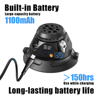 Ventouse électrique robuste en alliage d'aluminium de 70 kg, rotation à 360°, étanche, résistante au vent, écran LCD, support 1/4"-20