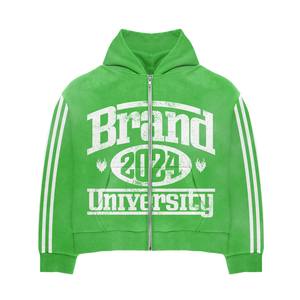 Venta al por mayor Precio barato Logotipo personalizado Diseño Impreso Calidad Premium Moda Color verde Bordado Chándales - Product Image 5