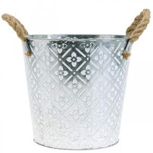 Jardinière galvanisée à la main Design traditionnel Jardinière de jardin en gros faite à la main Jardinière la plus vendue Dernier revêtement argenté - Product Image 2