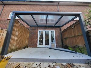 Acrylic Large Eco-Friendly Modern Wall Mount <b>Roof</b> Awning Porch <b>Canopy</b> Outdoor Patio Sunshade Rain Cover Snap-On for Garden Entry - Product Image 4