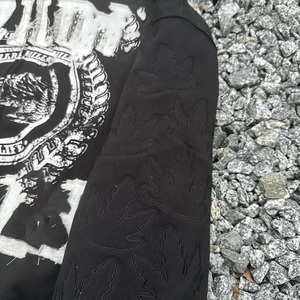 Sudadera con Capucha para Hombre, Logotipo Personalizado, 500 Gsm, Gruesa, Corta, con Cremallera, Estilo Vintage, Lavado Ácido, con Parches Bordados - Product Image 5