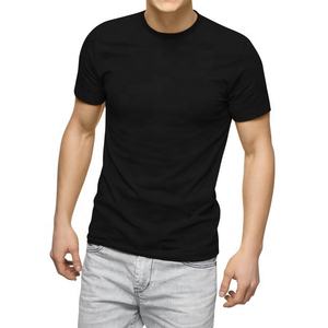 T-shirt d'entraînement flexible noir d'été, vente en gros, haute qualité, imprimé sur mesure, 100% coton, unisexe, manches longues, service OEM, pas cher - Product Image 1