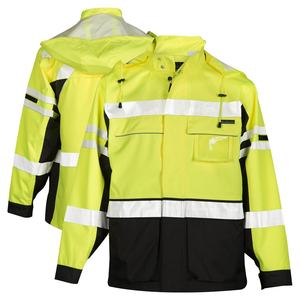 Workwear Jacket Waterproof Outer Shell, <b>Heavy</b>-<b>Duty</b> <b>Zipper</b> Front and Warm Interior for Jobsite Professionals Made in Pakistan. - Product Image 1
