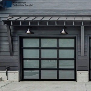 Tùy Chỉnh Mỹ Tự Động Màu Đen Cửa Nhà Để Xe Hiện Đại Hệ Thống An Ninh Rõ Ràng Kính Trong Suốt Trên Cửa Nhà Để Xe Cho Biệt Thự - Product Image 2