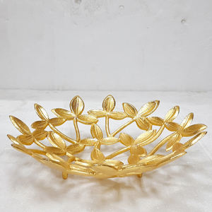 Diseño de forma de árbol chapado en oro Acero inoxidable Latón Metal Chocolate Dulces Platos y platos clásicos para horno Tazón de tuerca - Product Image 4