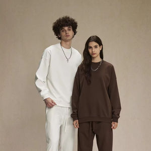 2025สเวตเตอร์คอกลมมีฮู้ดสำหรับผู้ชายเสื้อสเวตเตอร์คอกลมทรงโอเวอร์ไซส์ - Product Image 6