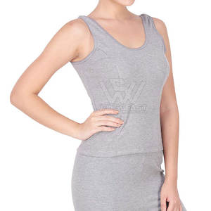 Derniers modèles de débardeurs design décontractés pour femmes débardeurs de qualité avec logo personnalisé - Product Image 3