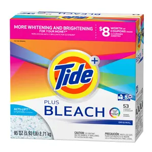 Détergent à lessive Tide avec poudre de blanchiment, orange, original, 95 onces