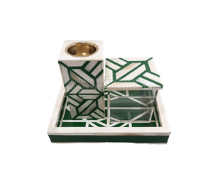 Plateau de service en mosaïque de verre et de bois de qualité supérieure, finition naturelle, 35x23x3 cm, couleur personnalisable, pour la maison, les hôtels, les restaurants - Product Image 6
