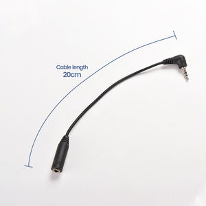 Cable adaptador de Audio hembra macho de 2,5mm y 3,5mm, par trenzado de 20cm, aplicación de vídeo Coaxial, Negro, disponible en color negro, 1m, 2M, 3m, 10m - Product Image 3