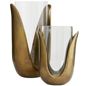 Living Room Home Decor Metal Vessel Standard Metal Floor <b>Vases</b> <b>Gold</b> Plated Finishing Aluminium Flower <b>Vase</b> Restaurant Garden - Product Image 1