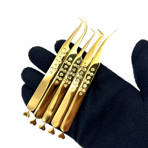 Magnifiques pinces à cils personnalisées en acier inoxydable de qualité supérieure, fournitures pour extensions de cils - Product Image 1