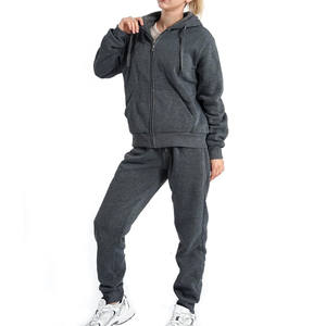 Logo personnalisé femmes Gym Workout Fitness Jogger 2 pièces à capuche Jogger femmes survêtement ensemble conception personnalisée respirant survêtement - Product Image 3