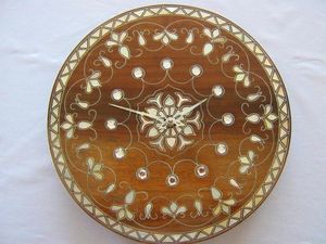 <b>Mother</b> of Pearl Serving Decorative Tray Wood Shell Tray Bone Inlay Decorative Middle East Arabian Style Luxury Tray - Product Image 3