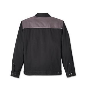 Chaqueta de Trabajo de Lona Reflectante para Hombre, Chaqueta de Trabajo de Lona de Algodón con Logotipo Personalizado, Bordado con Cremallera, Ropa de Invierno, Talla Grande - Product Image 4