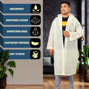 Abrigos de lluvia de plástico deportivos reutilizables para adultos, abrigo de lluvia reutilizable Eva para hombre y mujer, chaqueta de lluvia larga para adultos con capucha - Product Image 3