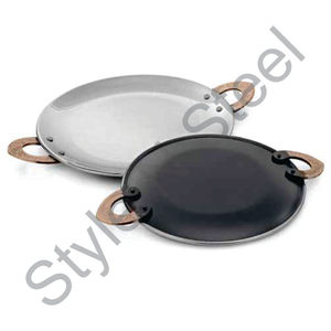 Erving TAVA de acero inoxidable, mango de latón dorado de doble pared mate con color negro - Product Image 1