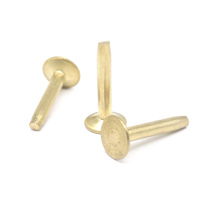 Rivets à tête ronde en acier massif usinés CNC sur mesure OEM, rivets en laiton massif et en aluminium - Product Image 1