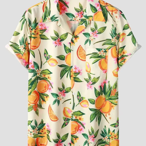 เสื้อเชิ้ตแขนสั้นฮาวายลายดอกไม้, เสื้อผ้าวินเทจหรูหราแฟชั่นเข้าสังคมลำลองหรูหราสำหรับวันหยุดฤดูร้อน - Product Image 1