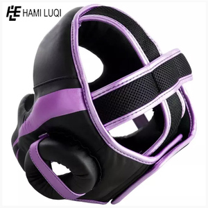 Protector de cabeza de seguridad personalizado de cuero Pu de alta calidad Protector de cabeza de lucha de alta calidad Logotipo personalizado e impresión - Product Image 3