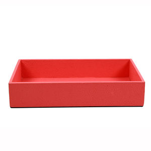 Ensemble de 2 plateaux et bols en bois au design antique avec plateau décoratif en velours vert et accessoires de table pour bols - Product Image 5