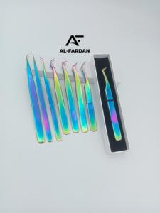 Wholesale Lash Extension <b>Tweezers</b> Made In Japanese Stainless Steel Smooth Plain <b>Eyelash</b> <b>Tweezer</b> Rainbow Color With Custom Logo - Product Image 3