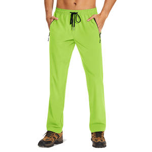 Pantalones de correr transpirables de pana de punto de Color sólido de Material personalizado para hombre, servicio OEM informal, cintura elástica, múltiples bolsillos - Product Image 1