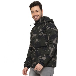 Chaqueta Acolchada con Capucha de Camuflaje para Hombre, de Alta Calidad, Resistente al Viento, Informal, para Invierno, con Cierre de Cremallera, Relleno de Poliéster, Corte Regular - Product Image 3